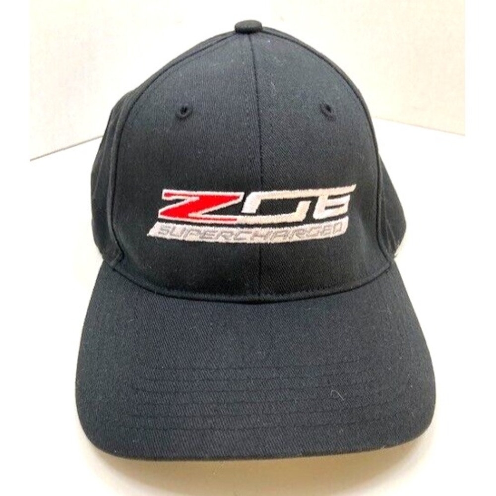Z06 Supercharged Corvette‎ Chevy Chevrolet Adjustable Ball Cap Hat Black